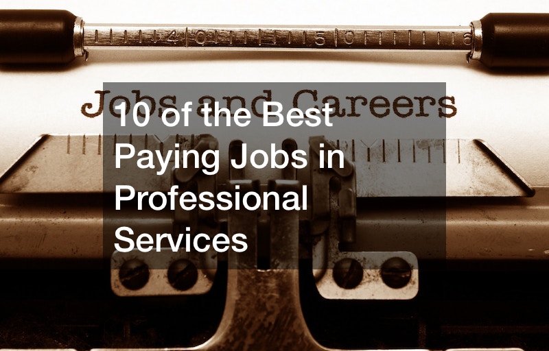 best paying jobs in professional services